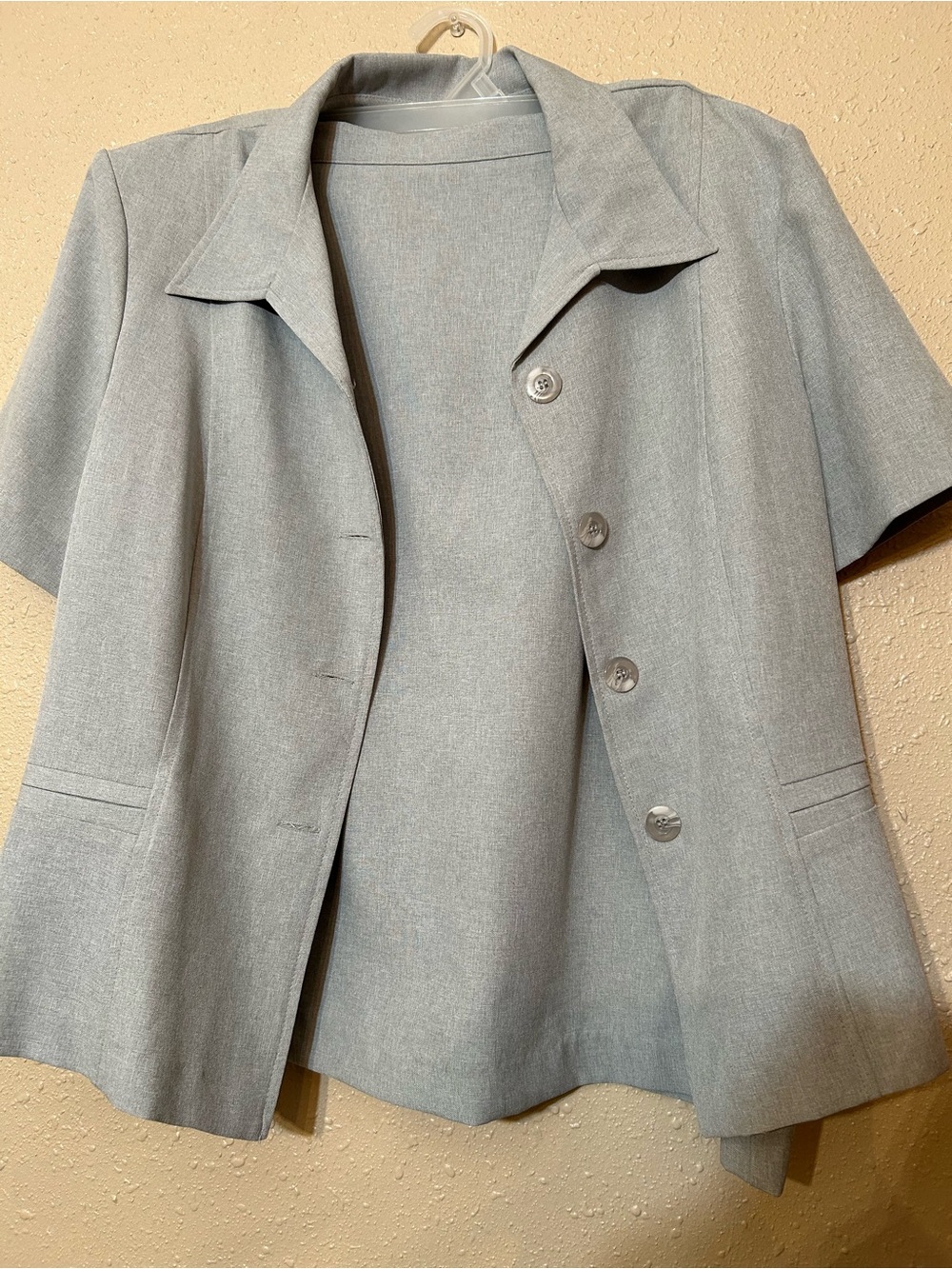 Women Classic 2-Piece Suit Light Gray